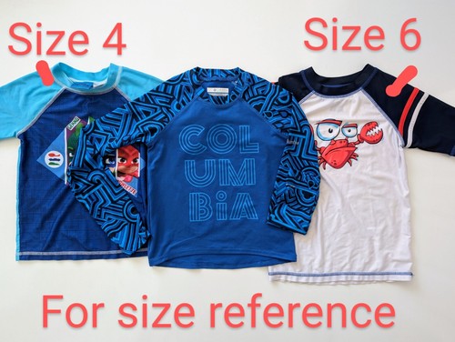 Columbia Omni-Shade Blue Long Sleeve Rash Guard Kids Size XS 5 Swim Sun Shirt - Picture 11 of 11