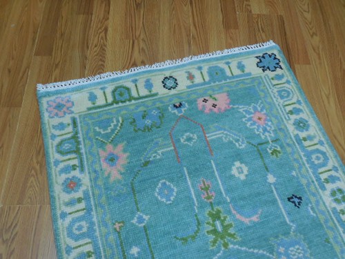 Anatolian Rug,Oushak Turkish Ushak Rug,Geometric Oushak Rug 3x5 Ft - Picture 8 of 15