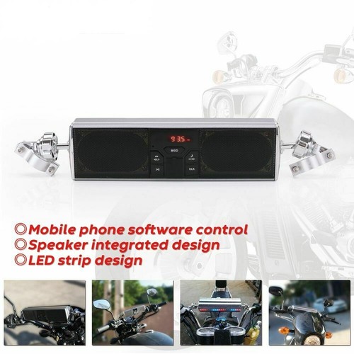 Motorcycle Speaker Audio Sound System Stereo Radio Speakers Bluetooth MP3/USB FM - Picture 4 of 16