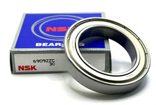 NSK 6909 ZZ DEEP GROOVE BALL BEARING, METAL SHIELDED 45x68x12mm 61909 ZZ