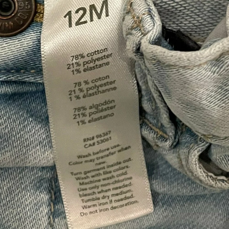 OshKosh B'gosh Baby Girl Blue Mini Skirt Pant Size 12 Months - Image 4 of 4