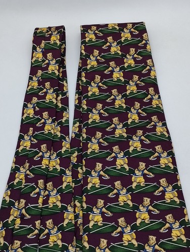 Brooks Brothers Silk Makers Necktie Multicolor Discus Throwing Bear Mens Tie EUC - Picture 4 of 7