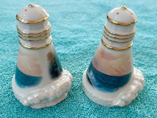 Vintage Lenox Salt & Pepper Shakers Thomas Kinkade Lighthouse 2002 - Picture 2 of 5
