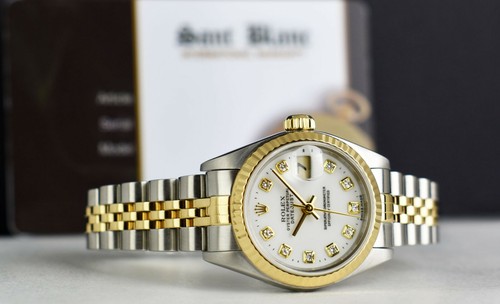 ROLEX 18kt Gold & Stainless Steel Ladies DateJust White Diamond 79173 SANT BLANC - Picture 5 of 8