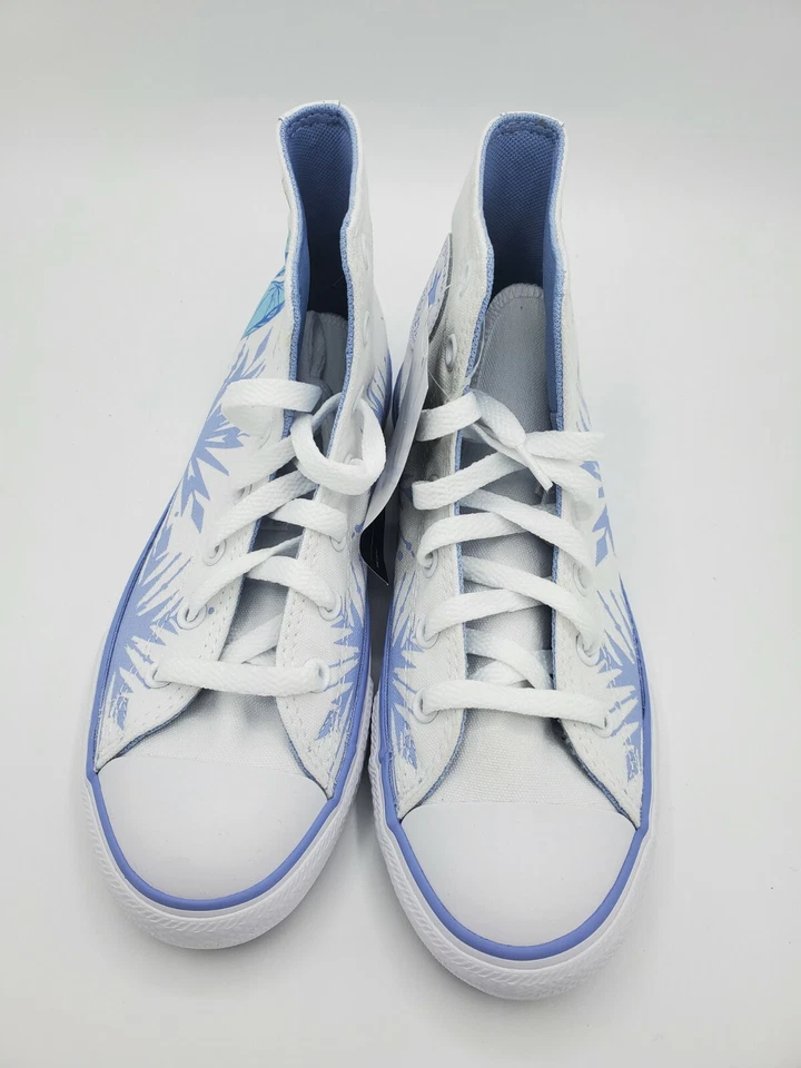 Niñas Converse Disney Frozen 2 Elsa CTAS Zapatillas altas Estilo: 667354 Talla EE. UU. 3 Foto 2 de 4
