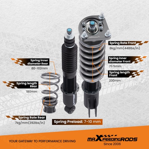 MaXpeedingrods T7 Coilovers 24 Way Damper Lowering Kit for Ford Mustang 94-04 - Picture 5 of 8