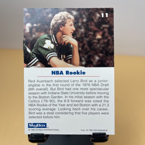 1992 Skybox USA Basketball Larry Bird #11 NBA Rookie (E) - Picture 2 of 2