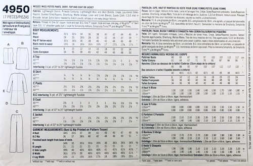 EASY Simplicity Pattern 4950 | Misses Jacket, Top, Skirt & Pants | Sizes 8 - 14 - Picture 2 of 2
