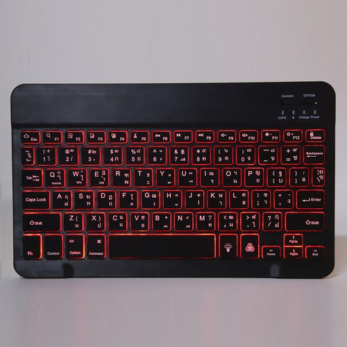 Wireless BT Keyboard 10in With RGB Backlight Square Keycap For Phone Tablet NDE - Picture 17 of 33