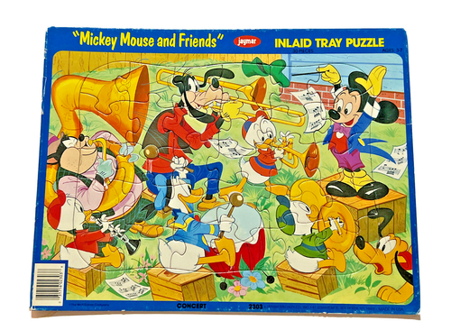 VTG Walt Disney Mickey Mouse & Friends Concert Puzzle #2303 30 Piece Tray Jaymar - Picture 1 of 19