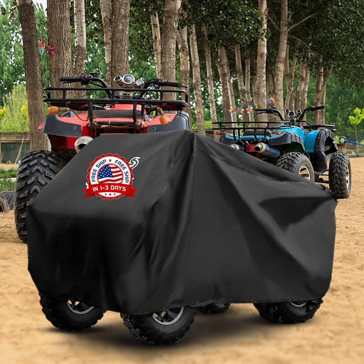 Funda Impermeable Para ATV Y Cuatriciclos - Tamaño 86x38x41 Pulgadas, Tela Resistente, Con Elástico Y Hebilla, Protección Contra Lluvia Y Polvo