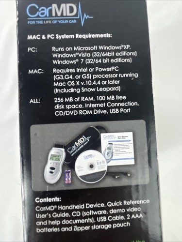 CarMD Code Reader Vehicle Health System 2100 Auto Diagnostic Case - Picture 12 of 13