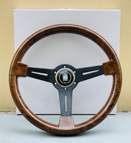 Nardi Classic 360mm Mahogany Wood Steering Wheel with Black Finish - Picture 3 of 6