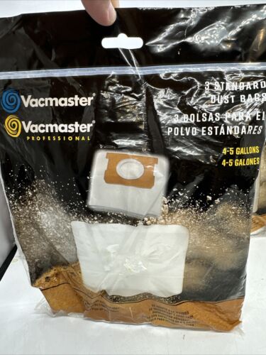 3x New Vacmaster 4-5 Gallon Standard Vacuum Dry Dust Bags for Shop Vac 3 Pack - Picture 2 of 8