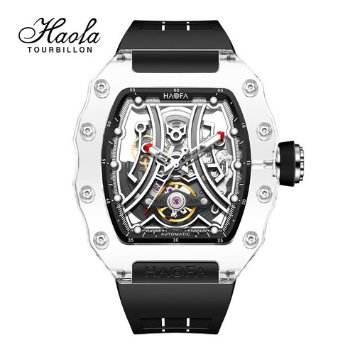 Haofa automatik uhr herren luxus mechanical crystal case luminous watch men 2325 - Bild 14 von 14