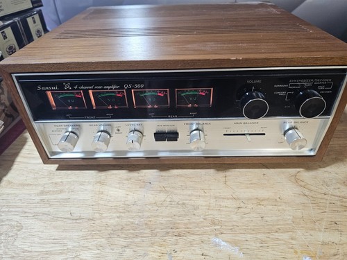 Sansui QS-500 Amplifier Rear Channel Quad Quadraphonic - Picture 8 of 9