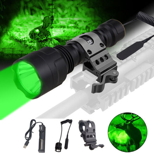 Lampada da caccia LED verde 1000 iarde torcia predatore coyote maiale Varmint # - Foto 16 di 18