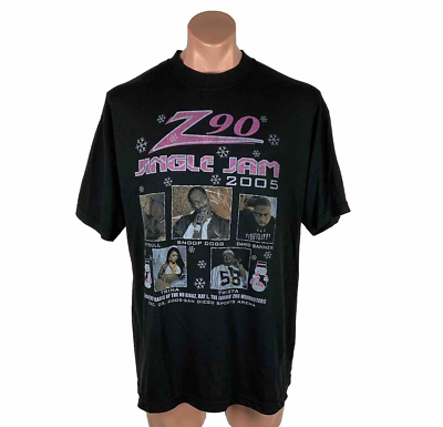 Vtg 2005 Jammin Z90 Jingle Jam Tour RAP Tee Snoop Dogg