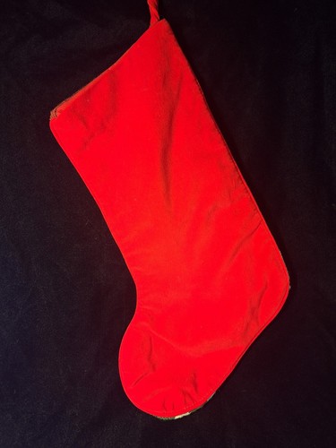 Vintage Nadelspitze Weihnachtsstrumpf mit Weihnachtsmann und "Frohe Weihnachten" - Bild 9 von 16