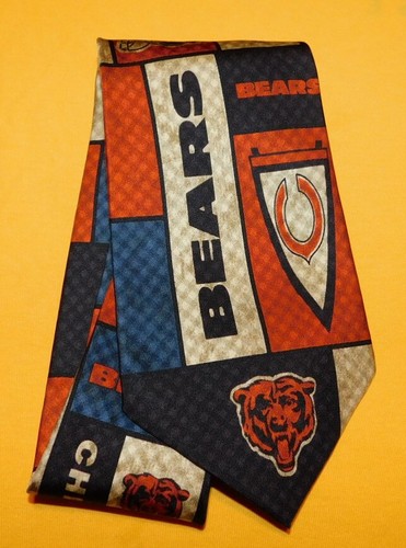 MNFL BLACK/YELLOW/BEIGE/ORANGE CHICAGO BEARS LOGO TIE - TIES - DESIGNER TIES. - Picture 2 of 3