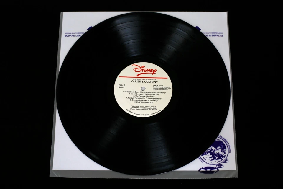 OLIVER & COMPANY SOUNDTRACK 64101 Buena Vista Pictures 1988 Disney Records RARE! - Image 4 of 4