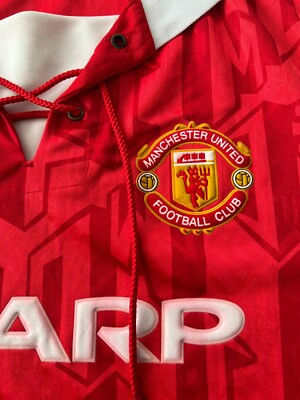 Manchester United Score Draw Retro Replica Football Soccer Jersey