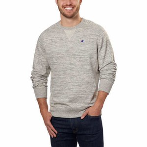 NWOT-Champion-Men-s-Textured-French-Terry-Crew-Pullover-Sweater-Grey-XXL