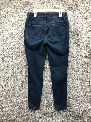 Ann Taylor Skinny Ankle Jeans Size 2 Womens Mid Curvy Fit Dark Wash Blue Denim - Picture 5 of 10