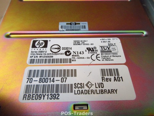 HP Storageworks 258266-001 Sun 70-80014-07 SDLT 320 LVD SCSI Tape Drive - Photo 3/3