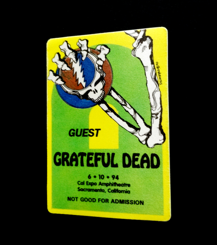 Grateful Dead Backstage Pass Puzzle Cal Expo '94 6.10.1994 DEAD Guitar Skeleton - Bild 2 von 9