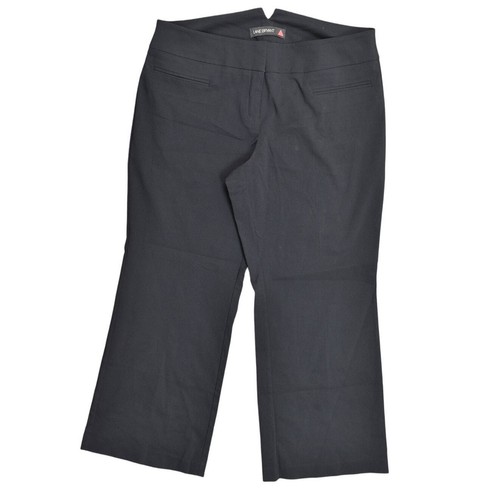 Lane Bryant Petite 4P schwarze Anzughose Viskose ausgestellt rot Dreieck