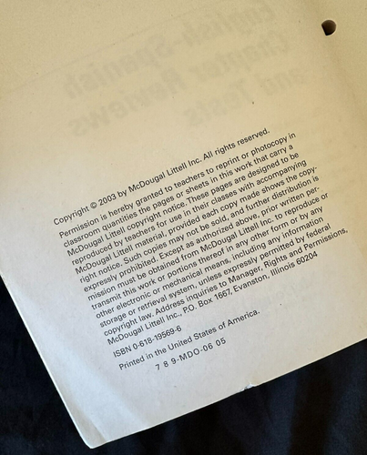 McDougal ALGEBRA 2 English/SPANISH Chapter Review PROBLEM Practice TEST workbook - Picture 4 of 7