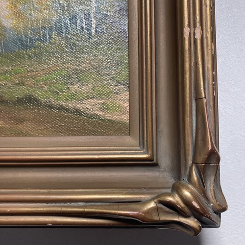 Antique Vintage Original Small Gem Oil Painting Impressionist Landscape -Signed - Picture 11 of 23