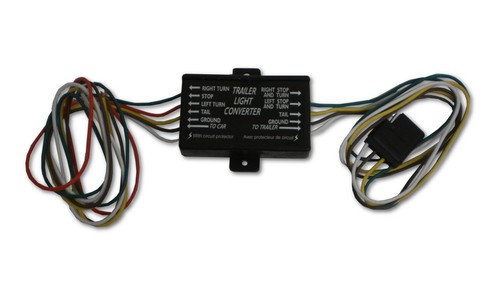 Trailer Light Converter 3 to 2 (5 to 4 ) wire w/ 5 amp built in Circuit Protect