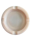 Pink Milk Glass 7" Round Ashtray Vintage Rare 4 Slot