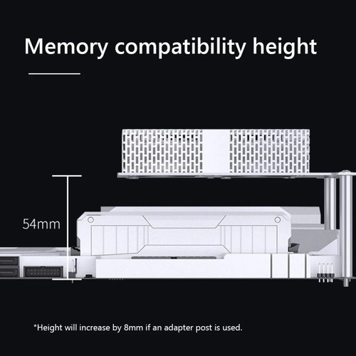 DDR4/DDR5 RAM Heatsink Low Noise PC Memory Radiator Computer Accessories - Photo 5/10