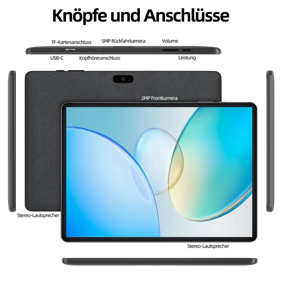 SGIN 10,1 Zoll Tablet Android 12 2GB RAM 64GB ROM TF Expand 5000mAh Quad-Core - Bild 3 von 4