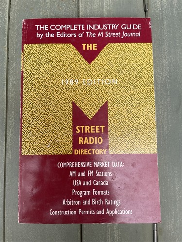 Vintage - The M Street Radio Directory by Robert Unmacht 1989 Edition - Picture 1 of 12