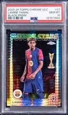 2024 Topps Chrome UEFA Club Competitions Black Prism Lamine Yamal #27