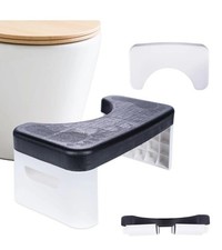 7 inch Folding Stool Black Foldable Bathroom Potty Step for All Ages
