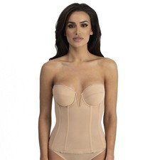 40B Dominique Vivienne V-Wire Strapless Full Length Underwire Bridal Corset 8990