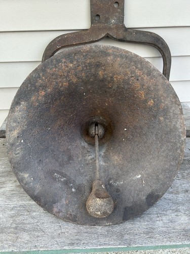 Antique The Goulde Mfg Co Cast Iron Dinner Church Farmhouse Bell Seneca Falls NY - Picture 11 of 18