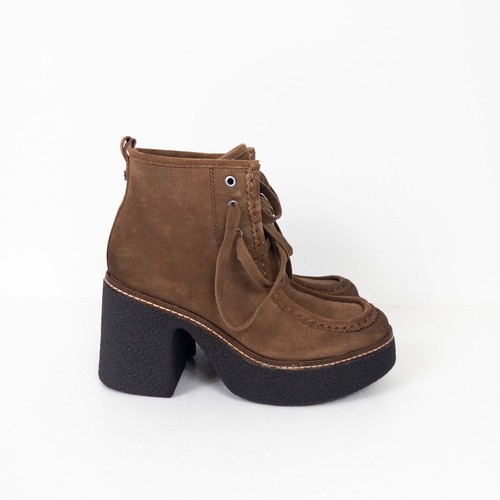 Sam Edelman Shaw Lace Up Bootie Suede Leather Chunky - UK 5.5 US 8 NEW - Picture 14 of 15