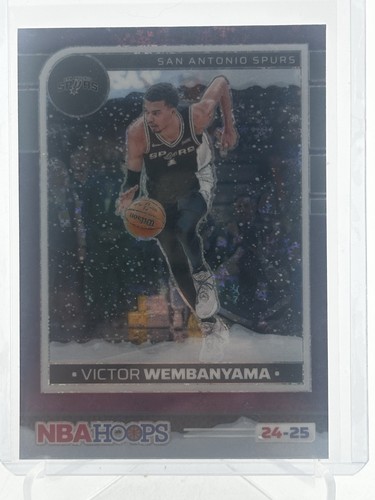 2024-25 Panini Nba Hoops - Victor Wembanyama #165 Premium Purple Winter Prizm