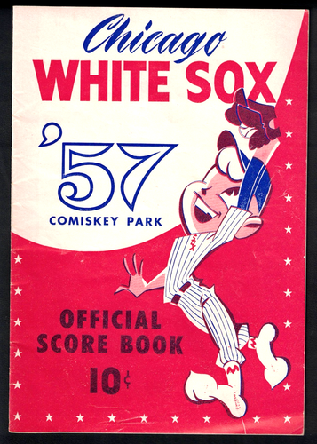 1957 New York Yankees (Berra 4H, 6RBI) beim Chicago Program EX mit kostenlosem Versand - Bild 1 von 3