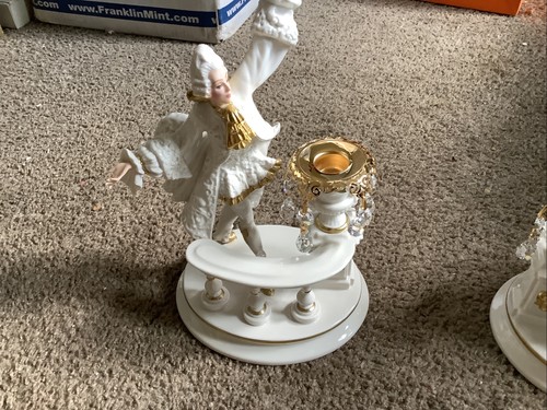 Franklin Mint Romance In The Garden Candlesticks By Fabrege - Picture 5 of 9