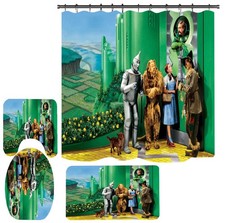 Wizard of Oz Printed Shower Curtain 4pcs Bathroom Set Movies Fan Gift Home Decor
