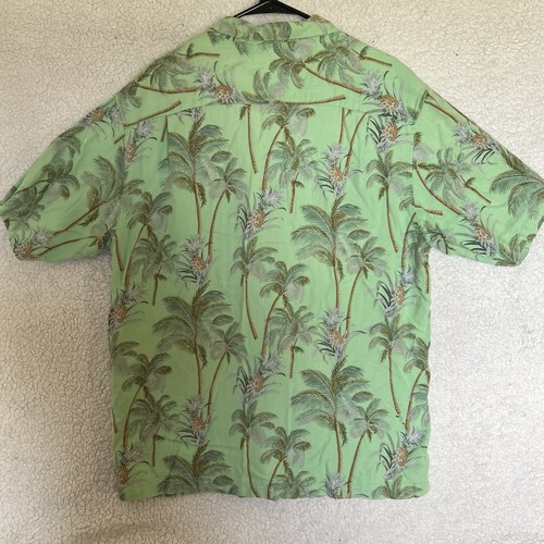 Islander Short Sleeve Floral Hawaiian Shirt Mens XL Green - Picture 2 of 8