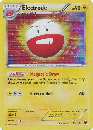 Electrodo 33/116 - Pokemon Plasma Freeze Holo Tarjeta Rara - Imagen 1 de 1