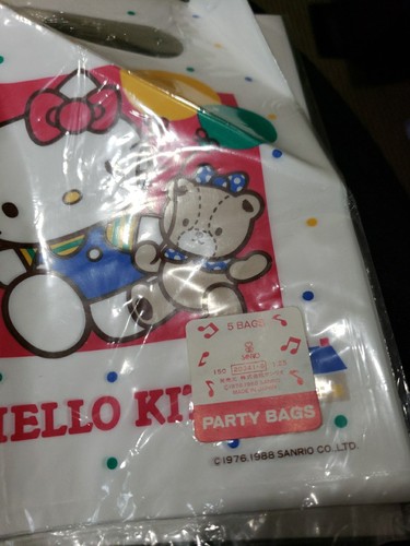 New Vintage 1976 1988 Sanrio Hello Kitty Party Favor Loot Bags 10 Pieces - Picture 3 of 6